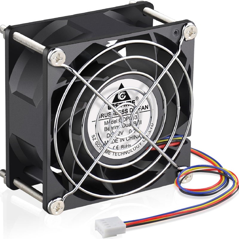 GDSTIME 80mm x 38mm 8038 PWM 4Pin High Speed Dual Ball Bearing DC 12V 80x80x38mm PC Computer Case Cooling Fan - Image 1
